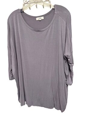 Piko Green Earth Fashion Women's Oversized Medium 3/4 Sleeve Gray Tunic Top